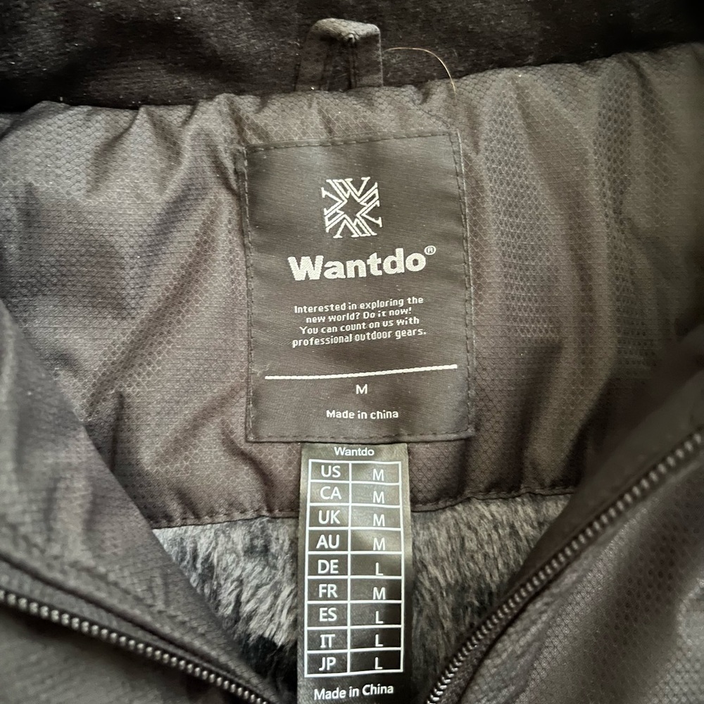 Wantdo Men's Waterproof Winter Jacket Warm Winter Coat Ski Jacket Hooded Sz M - Picture 3 of 9